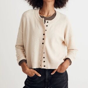 Madewell Brampton Crop Cardigan Sweater size xl
